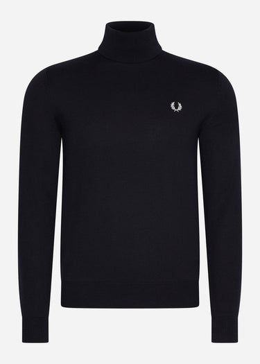 Fred Perry Truien  Roll neck jumper - black 