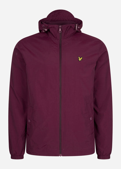 Lyle & Scott Jassen  Zip through hooded jacket - burgundy 