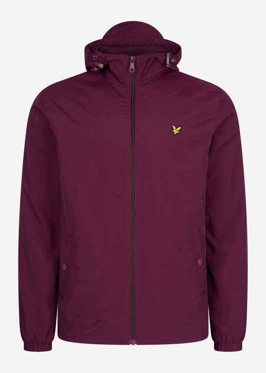 Lyle & Scott Jassen  Zip through hooded jacket - burgundy 