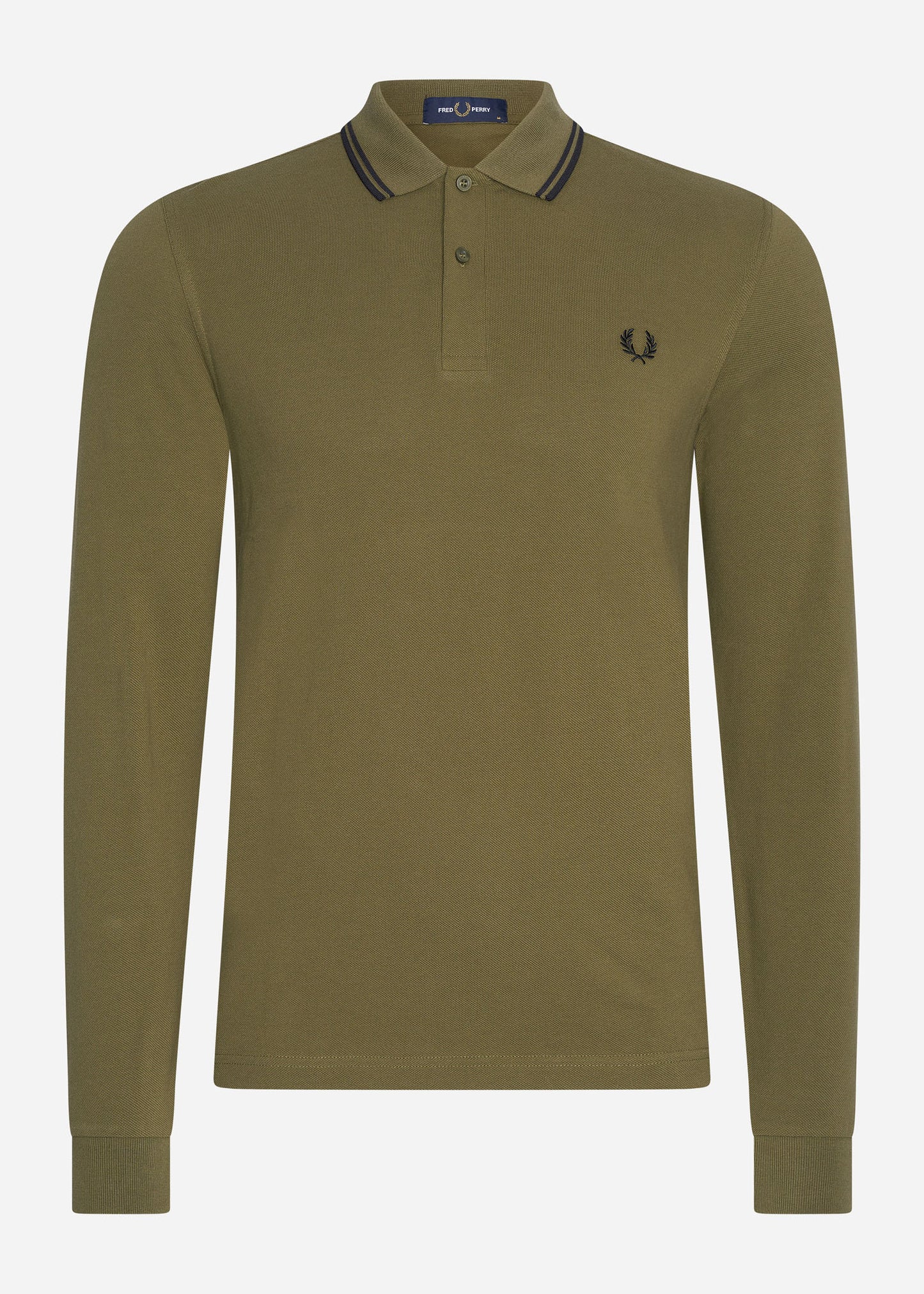 Fred Perry Longsleeve Polo's  LS twin tipped shirt - uniform green black 