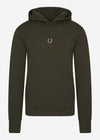 Fred Perry Hoodies  Embroidered hooded sweatshirt - hunting green 