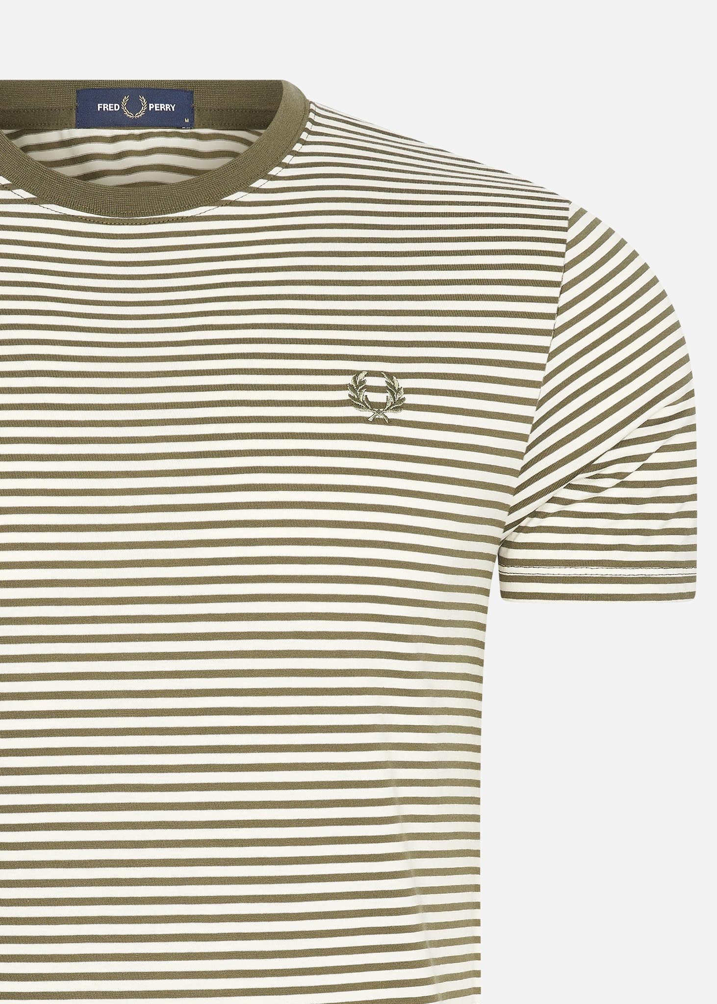Fred Perry T-shirts  Two colour stripe t-shirt - military green 