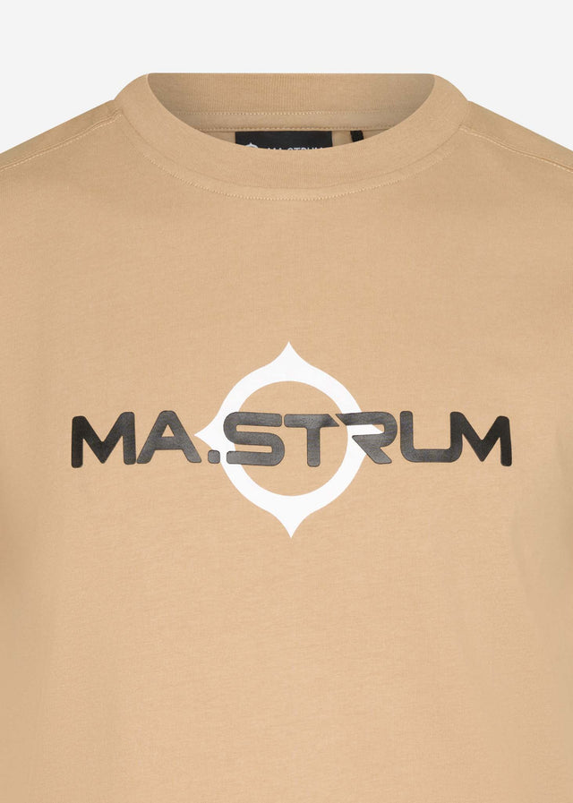 MA.Strum T-Shirts  SS logo print tee - sand 