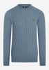 Lyle & Scott Truien  Cable jumper - slate blue marl 