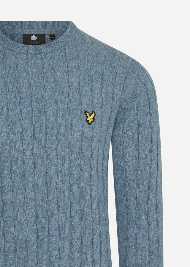 Lyle & Scott Pullover  Cable jumper - slate blue marl 