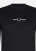 Fred Perry Truien  Embroidered sweatshirt - black 