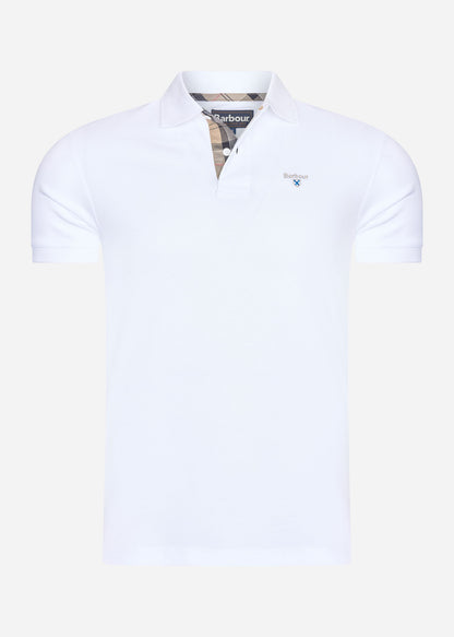 Barbour Polo's  Tartan pique polo shirt - white dress 