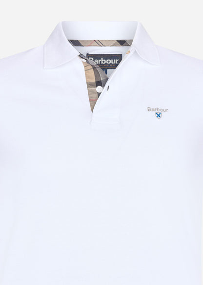 Barbour Polo's  Tartan pique polo shirt - white dress 