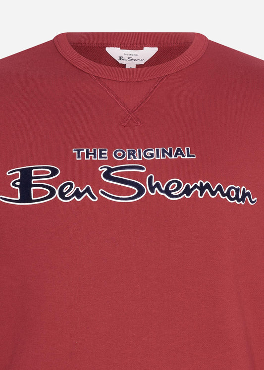 Ben Sherman Truien  Signature logo sweat - red 