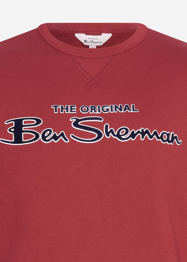 Ben Sherman Pullover  Signature logo sweat - red 
