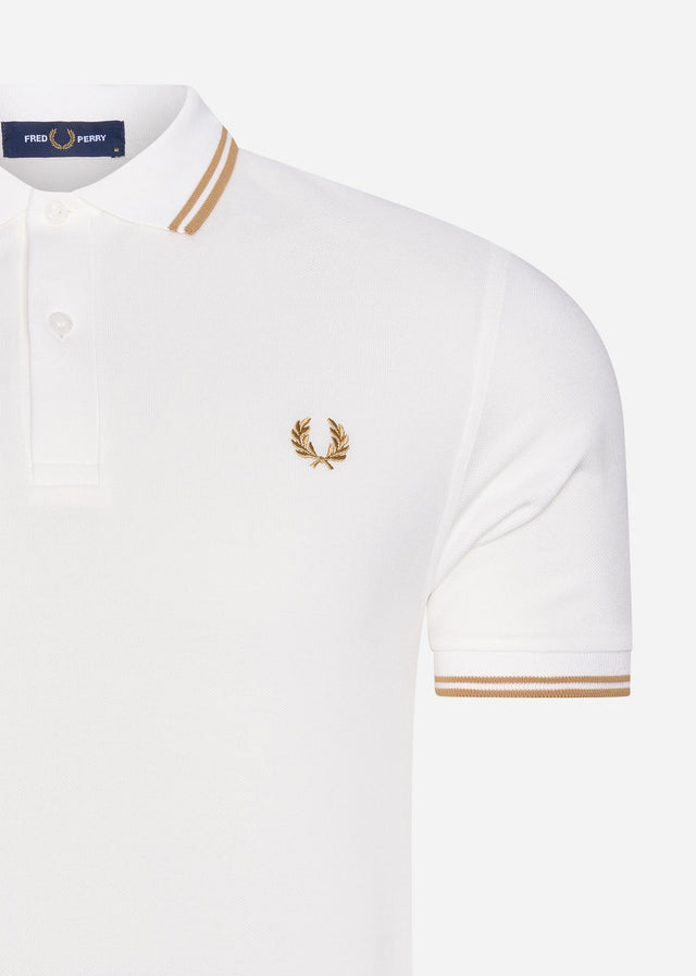 Fred Perry Poloshirts  Twin tipped fred perry shirt - snow white desert desert 