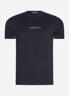 Fred Perry T-shirts  Embroidered t-shirt - black 