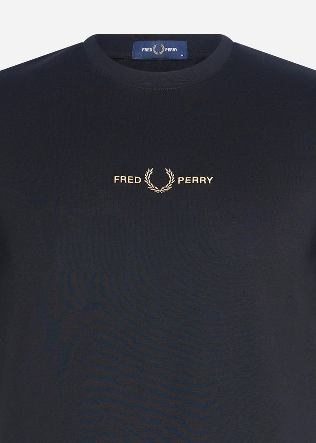 Fred Perry T-Shirts  Embroidered t-shirt - black 