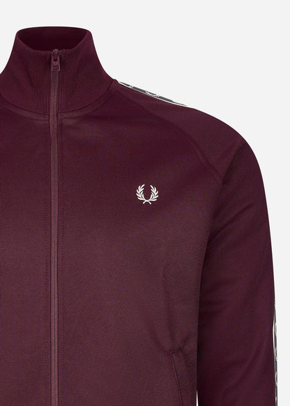 Fred Perry Vesten  Seasonal taped track jacket - oxblood gunmetal 