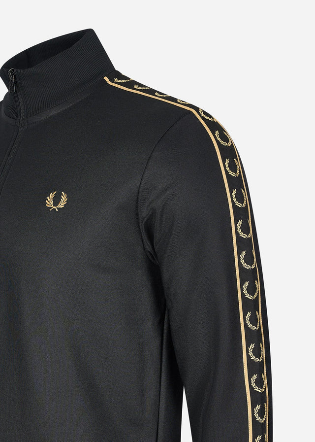 Fred Perry Pullover  Taped half zip track top - black gold 