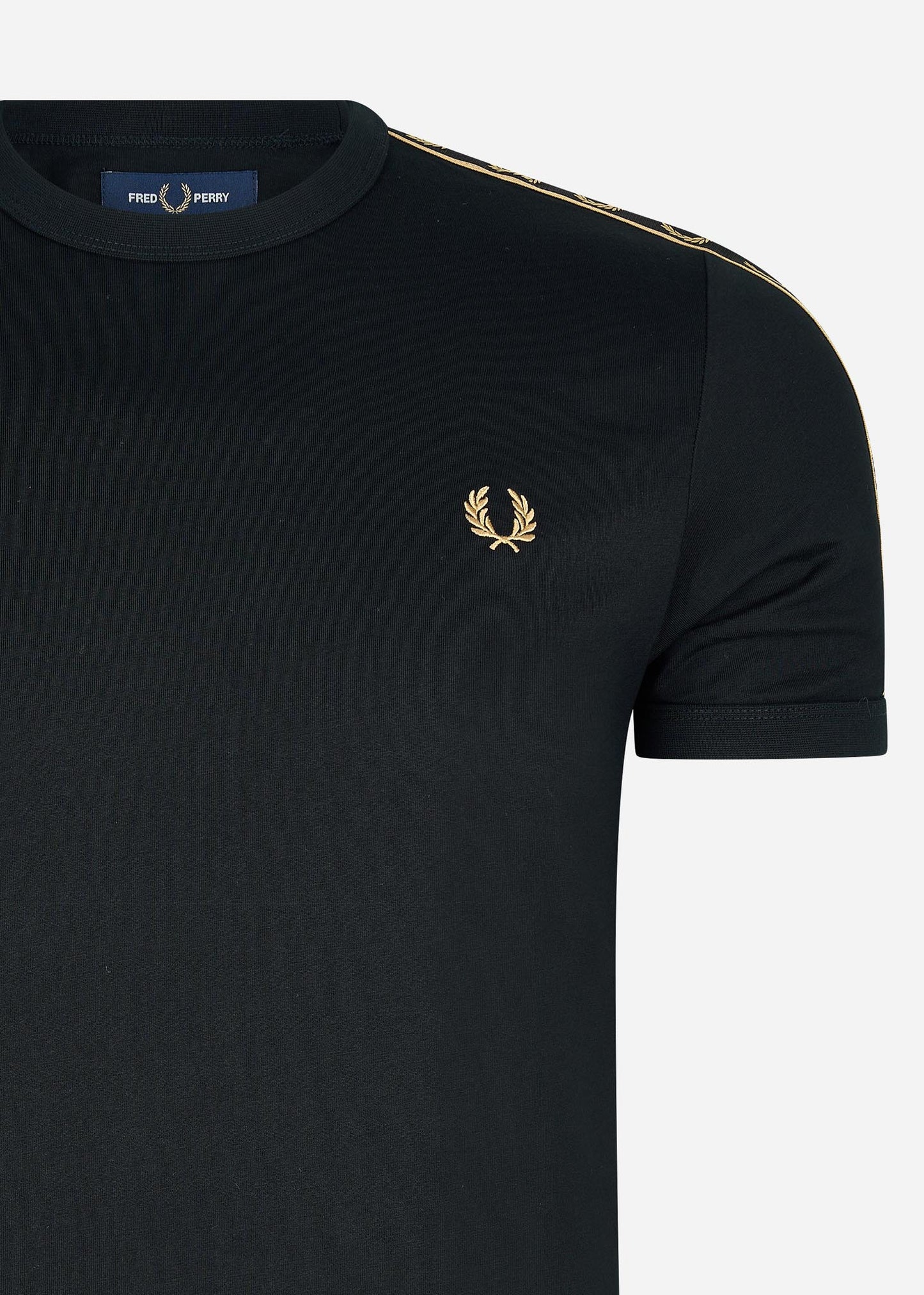 Fred Perry T-shirts  Contrast tape ringer t-shirt - black gold 