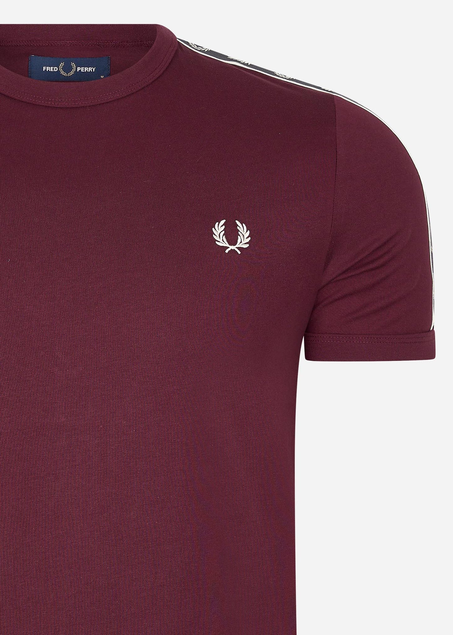 Fred Perry T-shirts  Contrast tape ringer t-shirt - oxblood gunmetal 