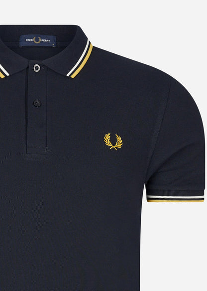 Fred Perry Polo's  Twin tipped fred perry shirt - navy ecru golden hour 