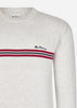 Ben Sherman Truien  Chest stripe crew - ivory 