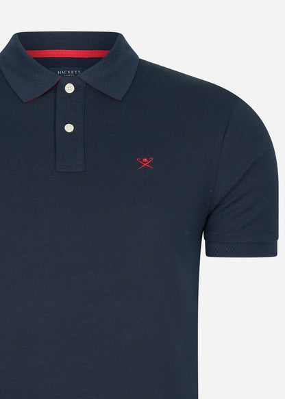 Hackett London Polo's  Cotton pique polo shirt - navy 