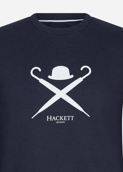 Hackett London Truien  Logo sweatshirt - navy 