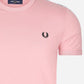Fred Perry T-shirts  Contrast tape ringer t-shirt - chalky pink black 