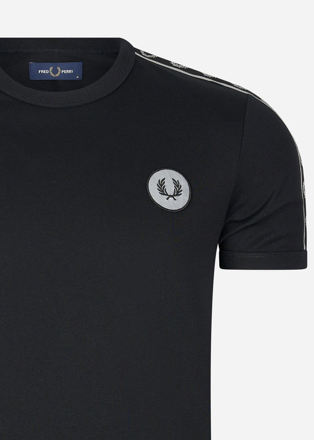 Fred Perry T-Shirts  Reflective detail ringer tee - black reflective 