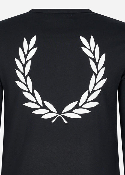 Fred Perry Longsleeve Tees  Graphic branding ls t-shirt - black 