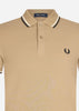 Fred Perry Polo's  Twin tipped fred perry shirt - warm stone snow white black 