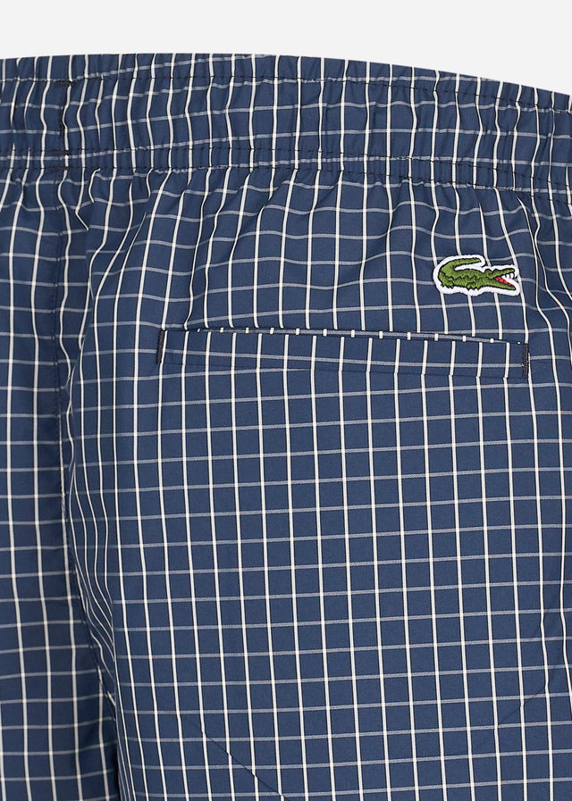 Lacoste Badeshorts  Checkered swimming trunks - navy blue lapland 