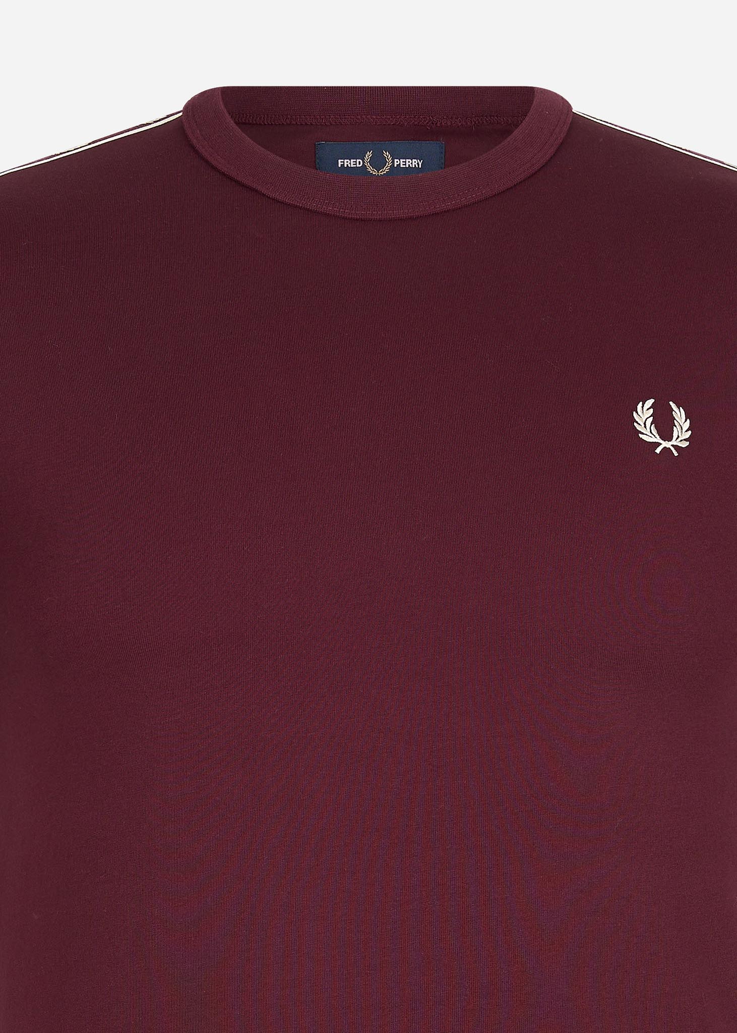 Fred Perry T-shirts  Contrast tape ringer t-shirt - oxblood 