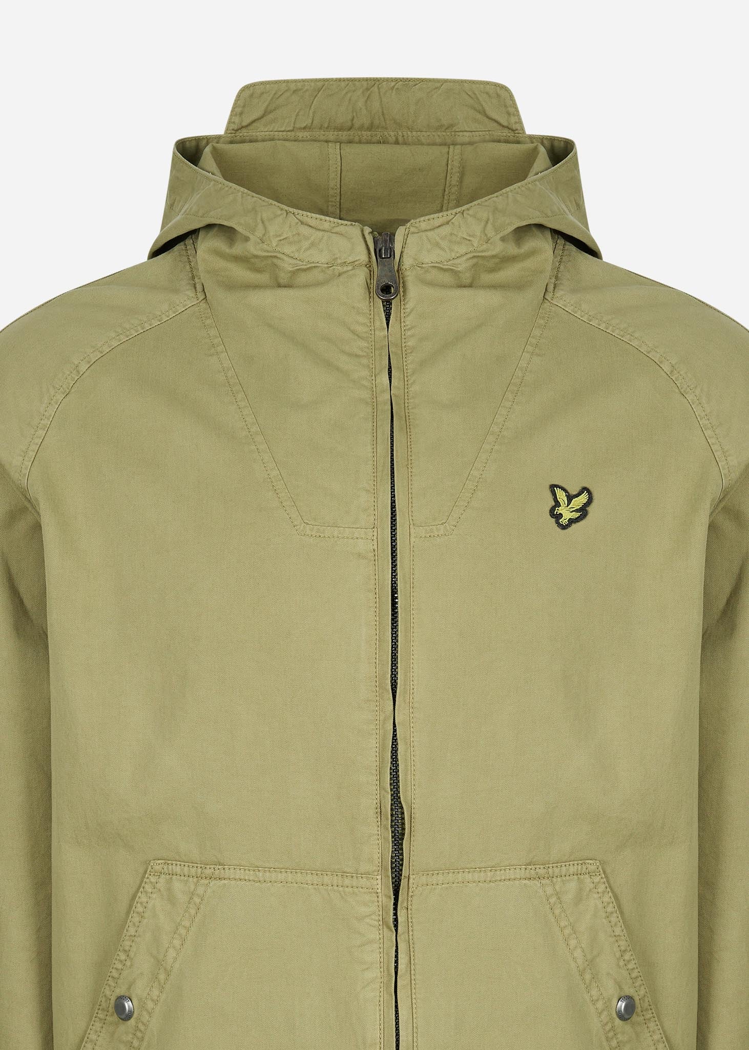 Lyle & Scott Jassen  Garment dyed zip through jacket - seaweed 