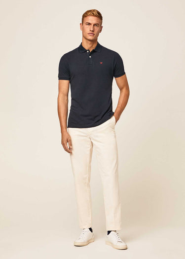 Hackett London Polo's  Cotton pique polo shirt - navy 