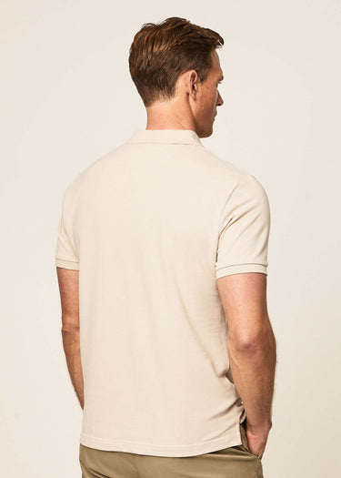 Hackett London Polo's  Cotton pique polo shirt - silver lining 