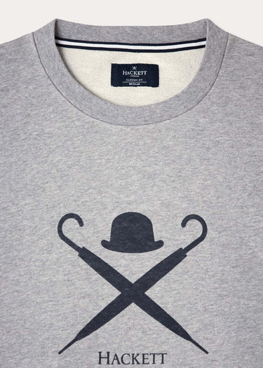 Hackett London Truien  Logo sweatshirt - light grey marl 