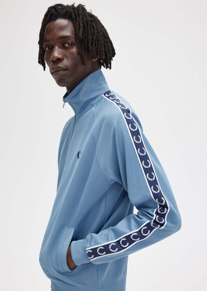 Fred Perry Vesten  Contrast tape track jacket - ash blue navy 