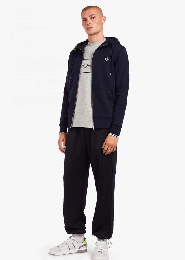 Fred Perry Sweatjacken  Hooded zip-through sweatshirt - navy 