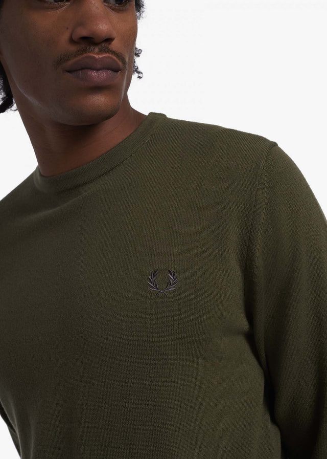 Fred Perry Pullover  Classic crew neck jumper - uniform green 