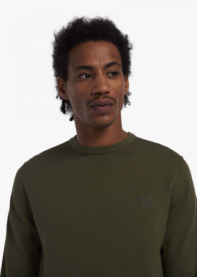 Fred Perry Pullover  Classic crew neck jumper - uniform green 