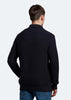 Lyle & Scott Truien  Chunky rib button neck - dark navy 