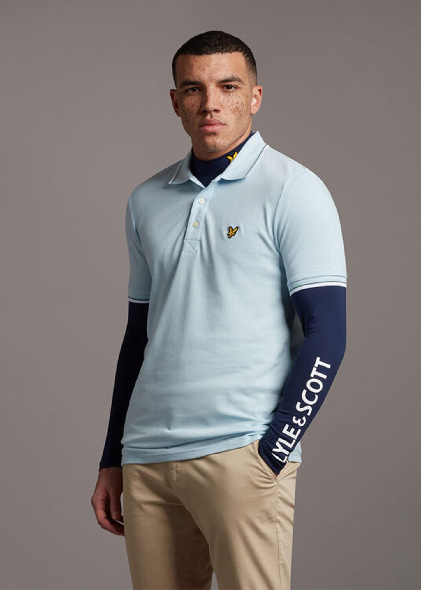 Lyle & Scott Polo's  Tipped polo shirt - deck blue white 