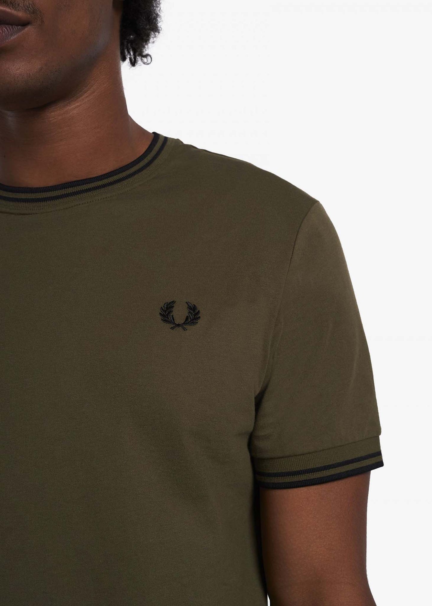 Fred Perry T-shirts  Twin tipped t-shirt - uniform green 