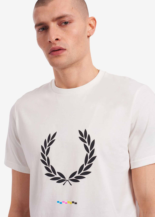 Fred Perry T-Shirts  Print registration t-shirt - snow white 