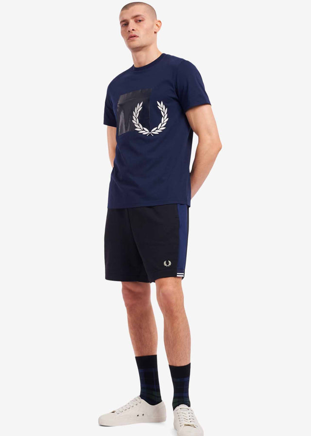 Fred Perry T-Shirts  Tonal graphic t-shirt - carbon blue 