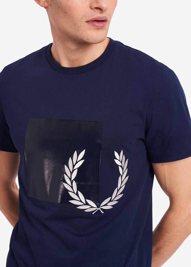Fred Perry T-Shirts  Tonal graphic t-shirt - carbon blue 