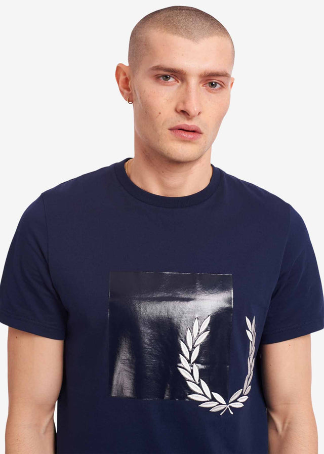 Fred Perry T-Shirts  Tonal graphic t-shirt - carbon blue 