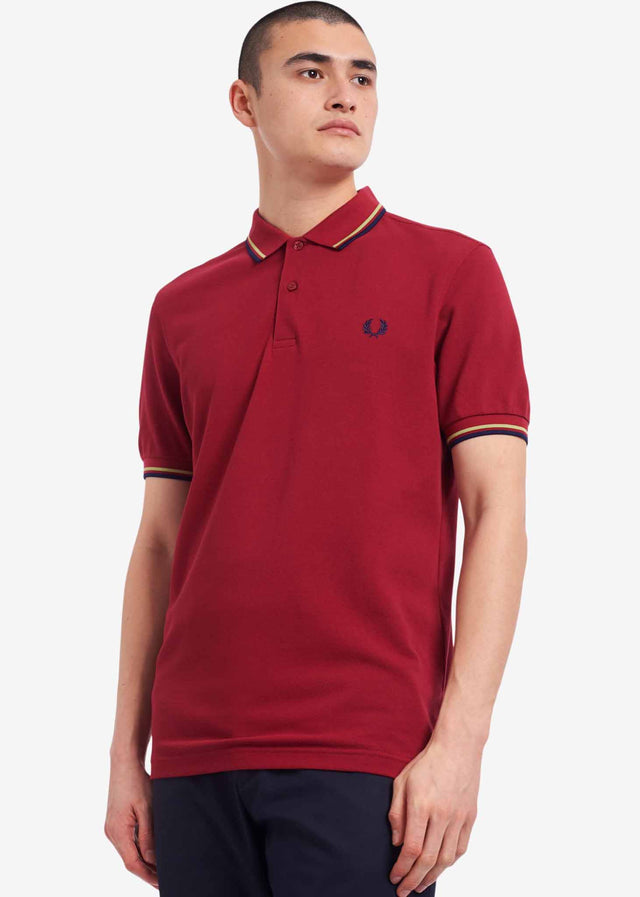 Fred Perry Poloshirts  Twin tipped fred perry shirt - claret french navy 