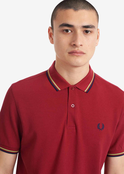 Fred Perry Polo's  Twin tipped fred perry shirt - claret french navy 