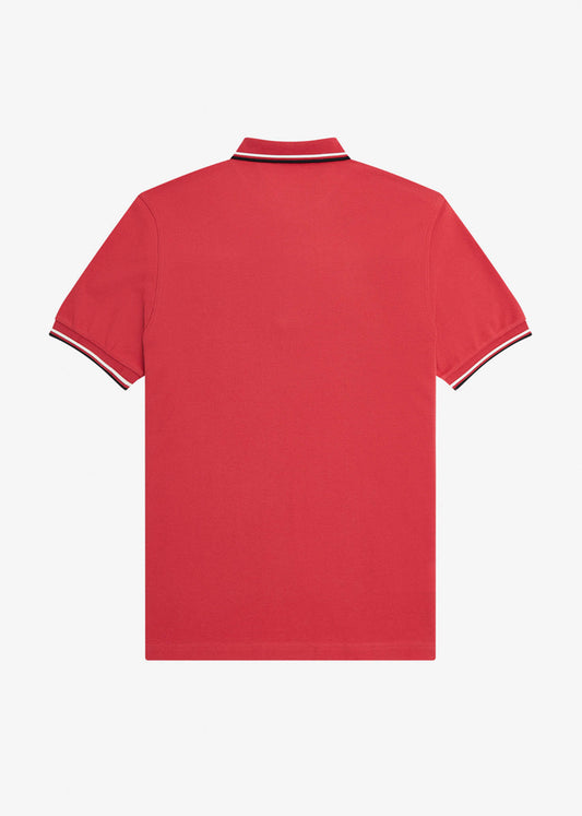 Fred Perry Polo's  Twin tipped fred perry shirt - washed red snow white black 