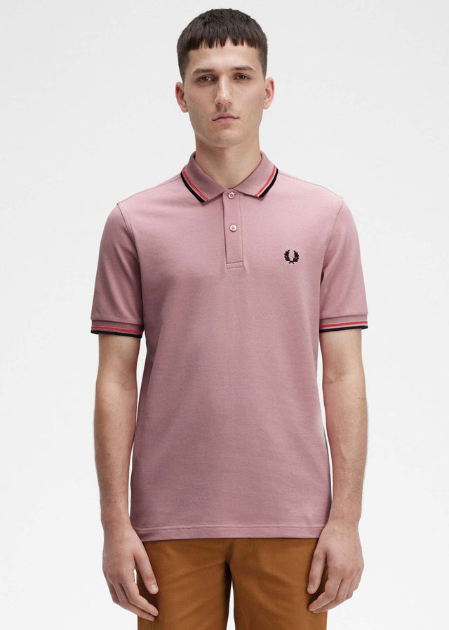 Fred Perry Poloshirts  Twin tipped fred perry shirt - chalky pink washed red black 